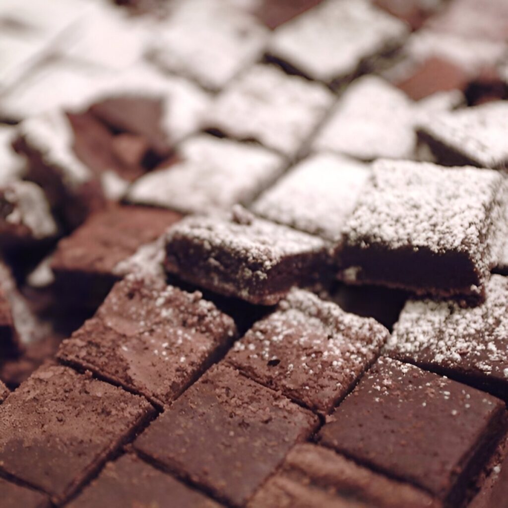 Torta Caprese sfornata, ricca di mandorle e cioccolato, pronta per essere servita