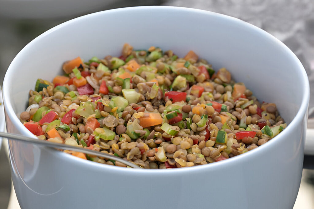 Insalata di Lenticchie e Verdure Grigliate ricette facili